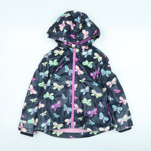 Marks and Spencer Girls Multicoloured Floral 3-in-1 Jacket Coat Size 6-7 Years Zip