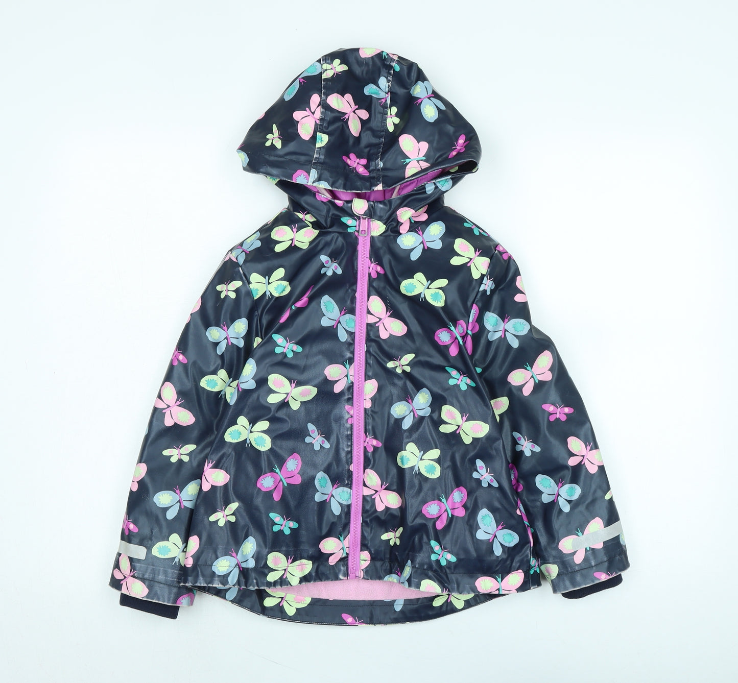 Marks and Spencer Girls Multicoloured Floral 3-in-1 Jacket Coat Size 6-7 Years Zip