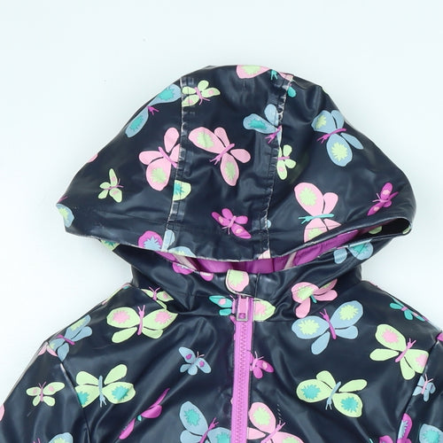 Marks and Spencer Girls Multicoloured Floral 3-in-1 Jacket Coat Size 6-7 Years Zip