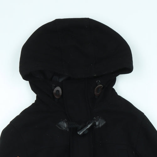 NEXT Boys Black Duffle Coat Coat Size 6 Years Zip