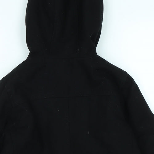 NEXT Boys Black Duffle Coat Coat Size 6 Years Zip