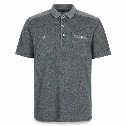 Front view of Next men’s grey cotton polo, size M, collared button