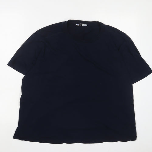 Donnay Mens Blue Cotton T-Shirt Size 2XL Crew Neck