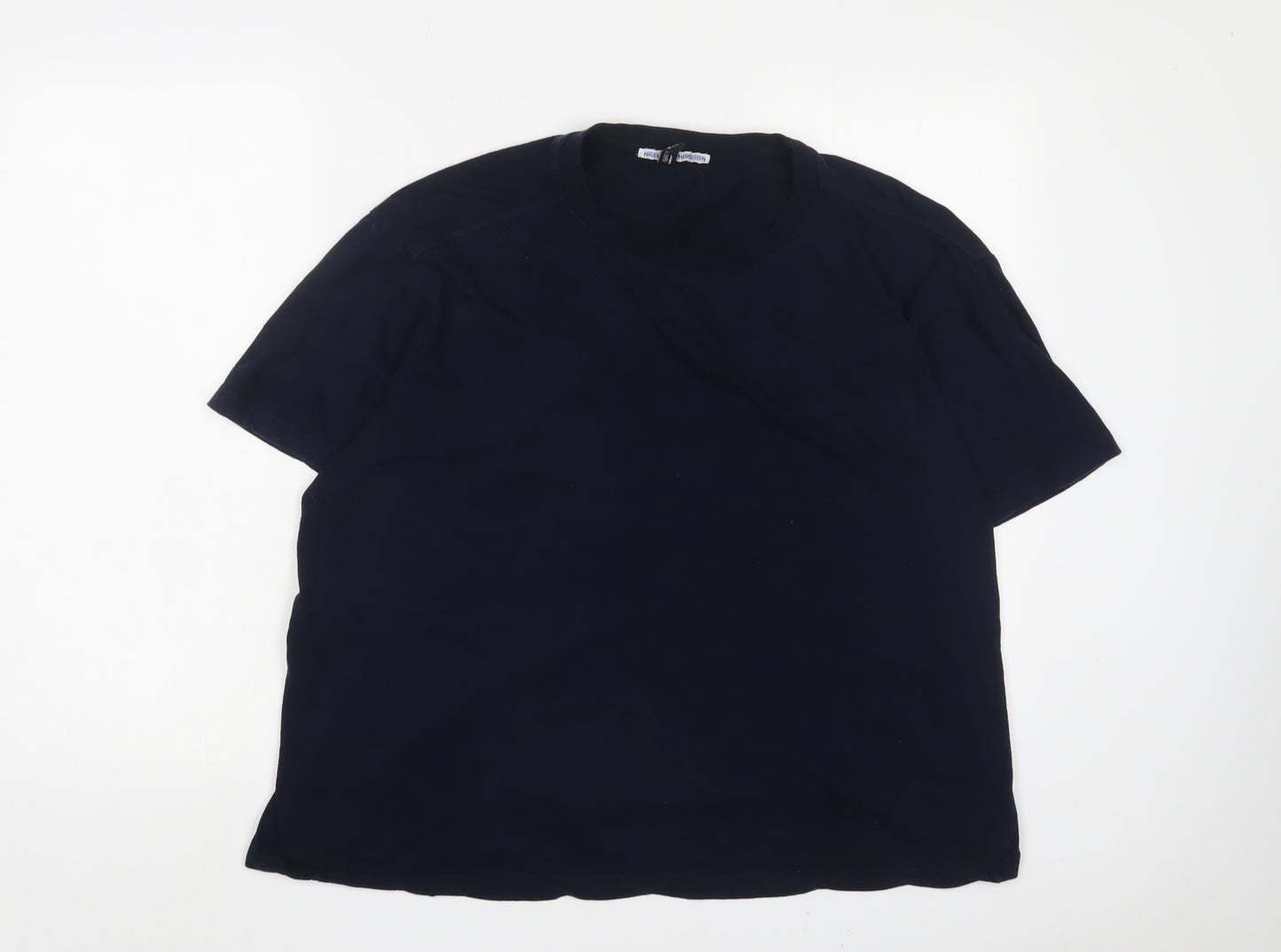 Donnay Mens Blue Cotton T-Shirt Size 2XL Crew Neck