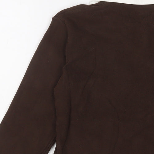 NEXT Womens Brown Cotton Basic Polo Size 10 Collared