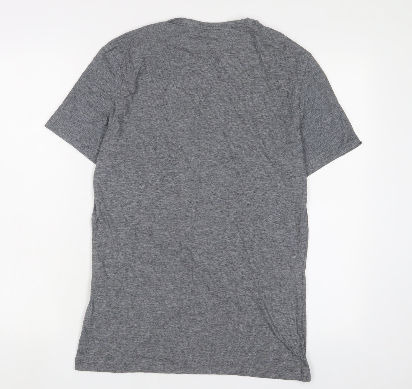 H&M Mens Grey Cotton T-Shirt Size M Crew Neck