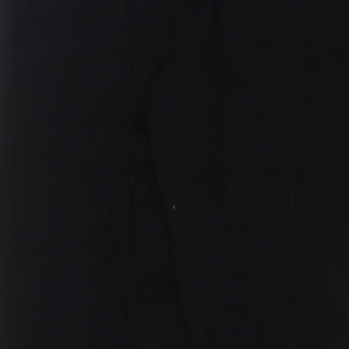 NEXT Womens Black Viscose Trousers Size 16 L29 in Regular Drawstring