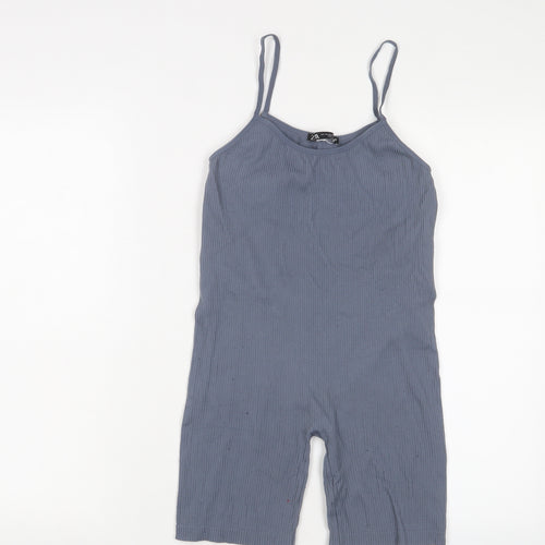 Zara Womens Blue Polyester Playsuit One-Piece Size XS L6 in Pullover