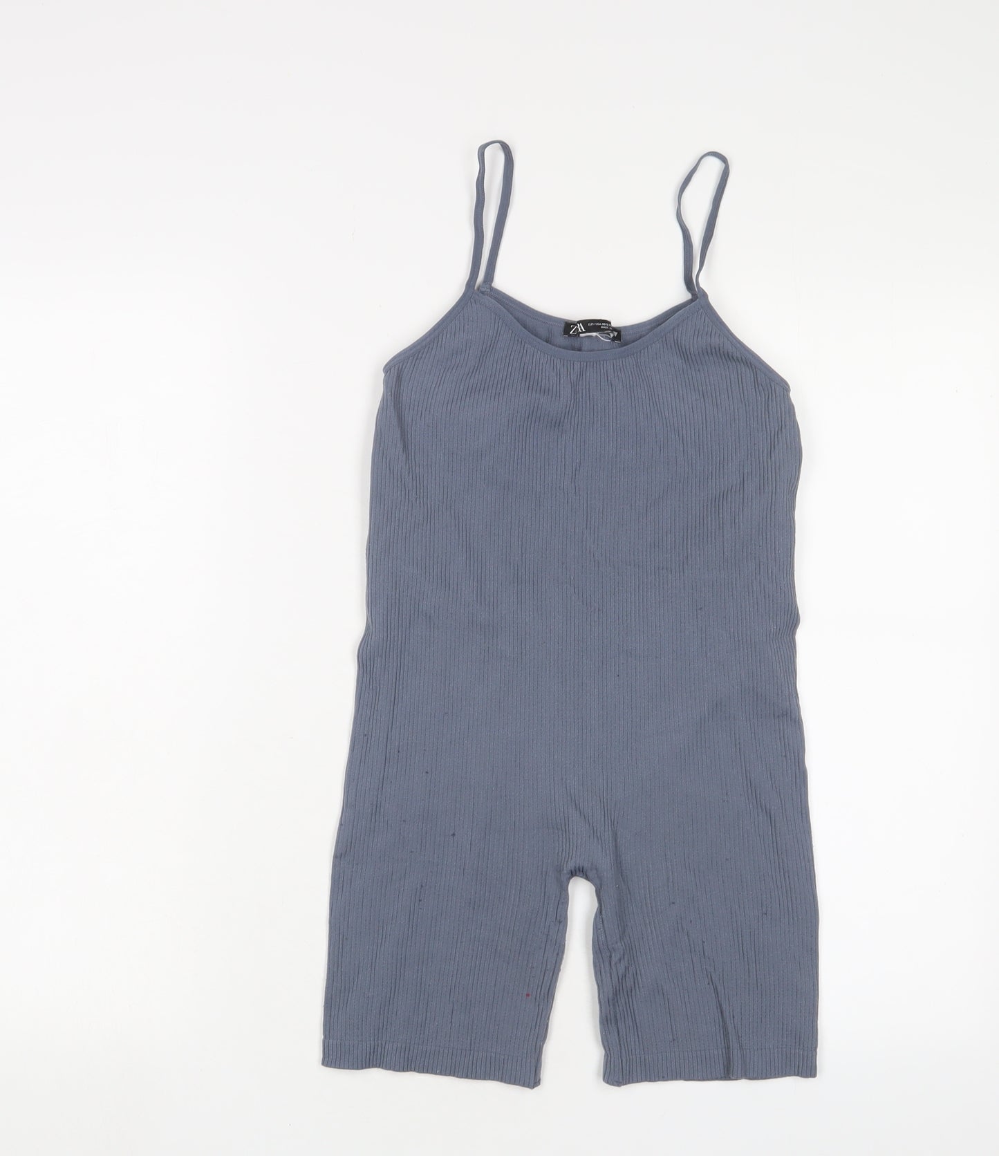 Zara Womens Blue Polyester Playsuit One-Piece Size XS L6 in Pullover