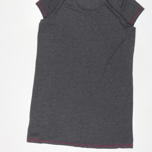 Love Cotton Womens Grey Solid Cotton Top Dress Size 12 - Sparkle