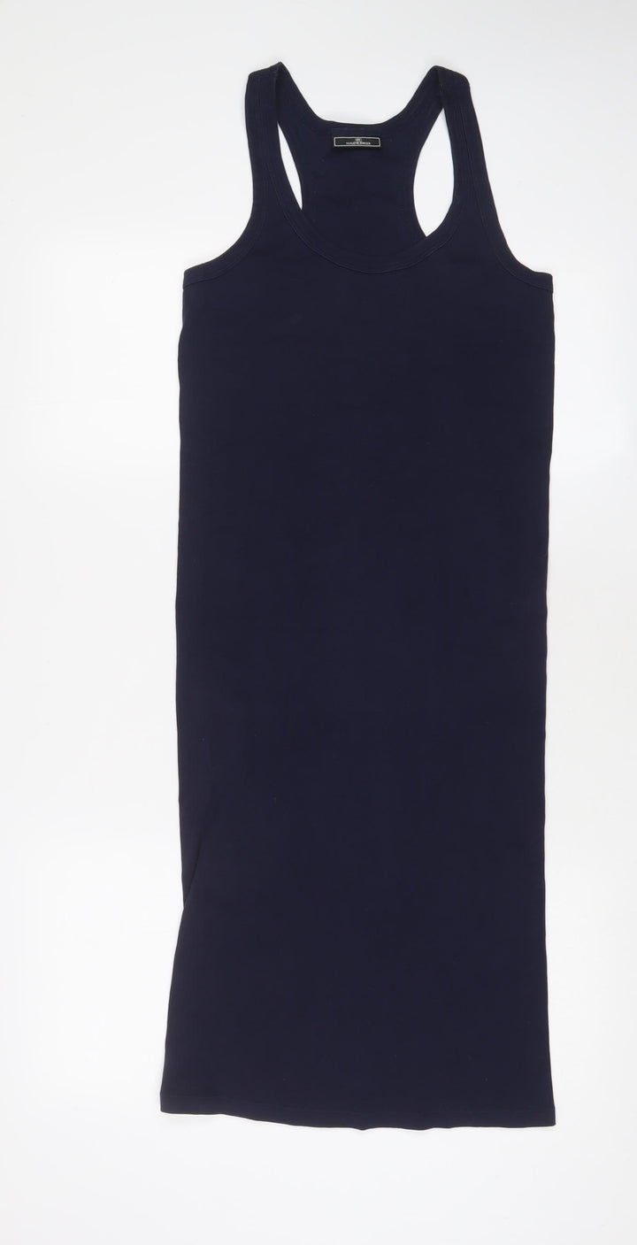 Malene Birger Womens Blue Polyester Bodycon Size S Scoop Neck Pullover