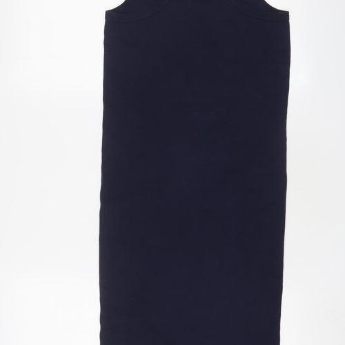 Malene Birger Womens Blue Polyester Bodycon Size S Scoop Neck Pullover