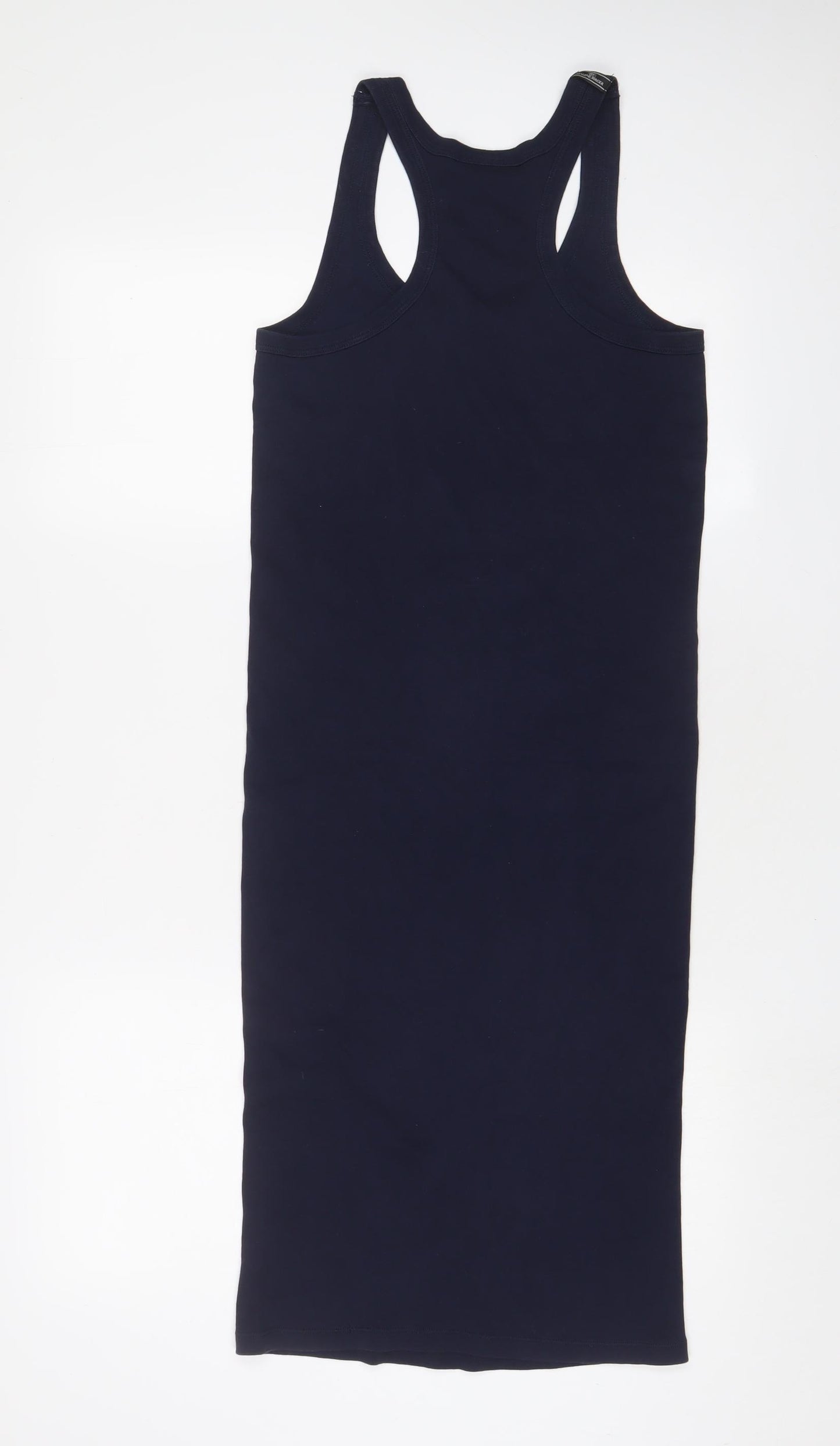 Malene Birger Womens Blue Polyester Bodycon Size S Scoop Neck Pullover