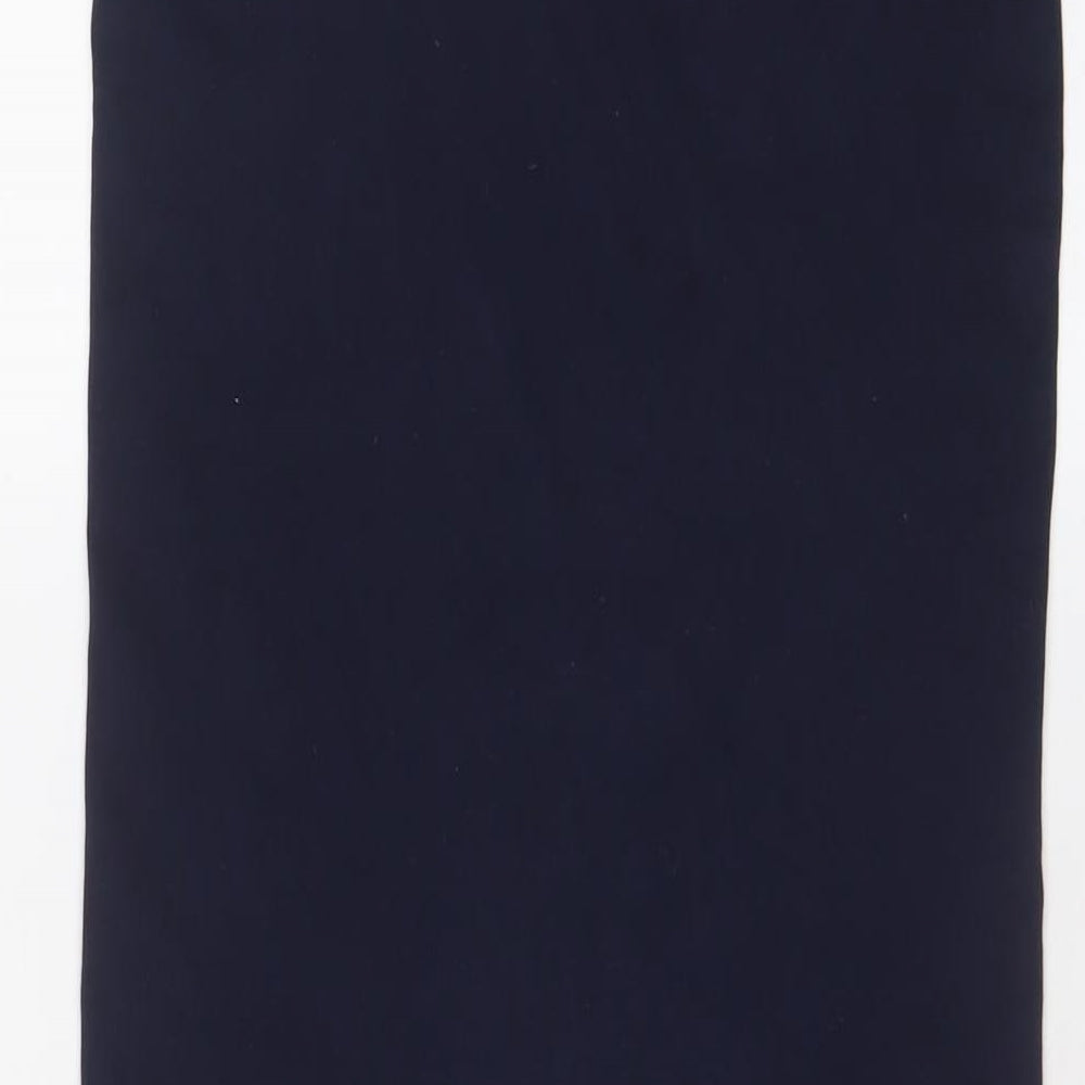 Malene Birger Womens Blue Polyester Bodycon Size S Scoop Neck Pullover