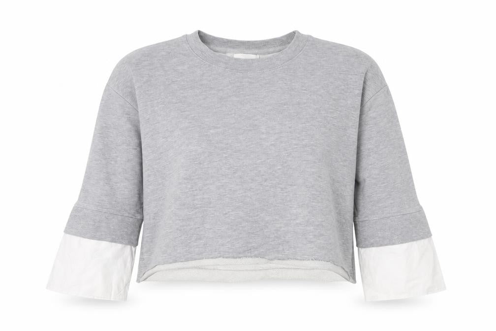 Front view of Next women’s red cotton pullover sweatshirt, size UK 16, pullover