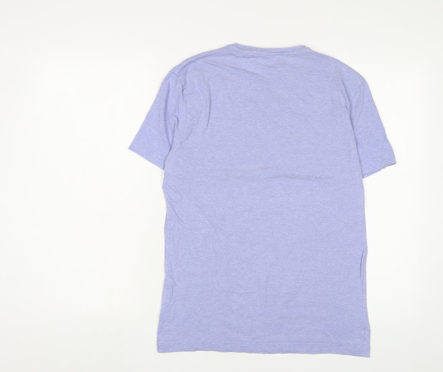 H&M Mens Blue Cotton T-Shirt Size M Crew Neck