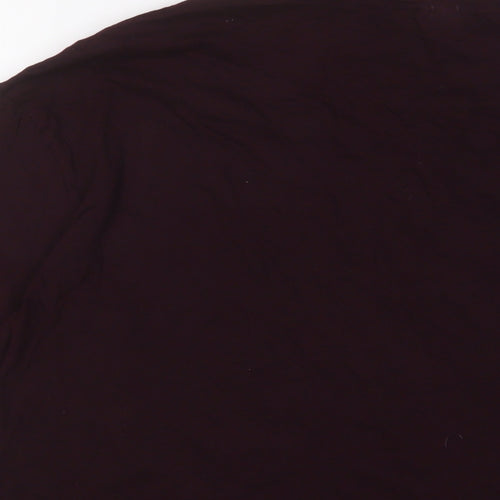 Topshop Womens Purple Cotton Cropped T-Shirt Size S Round Neck - S/M