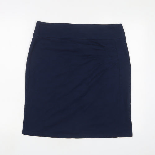 Nomads Womens Blue Cotton A-Line Skirt Size 16 - Pleated