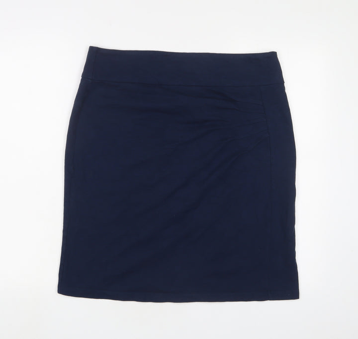 Nomads Womens Blue Cotton A-Line Skirt Size 16 - Pleated