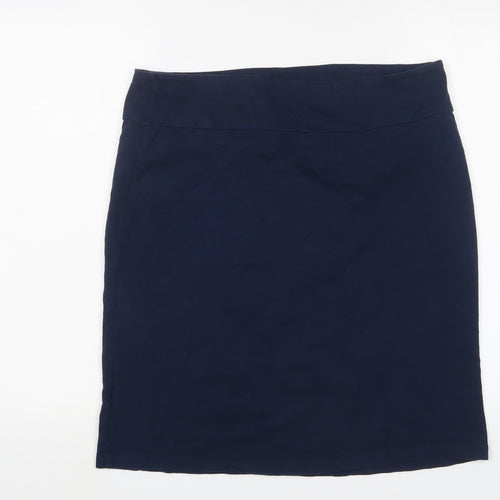 Nomads Womens Blue Cotton A-Line Skirt Size 16 - Pleated