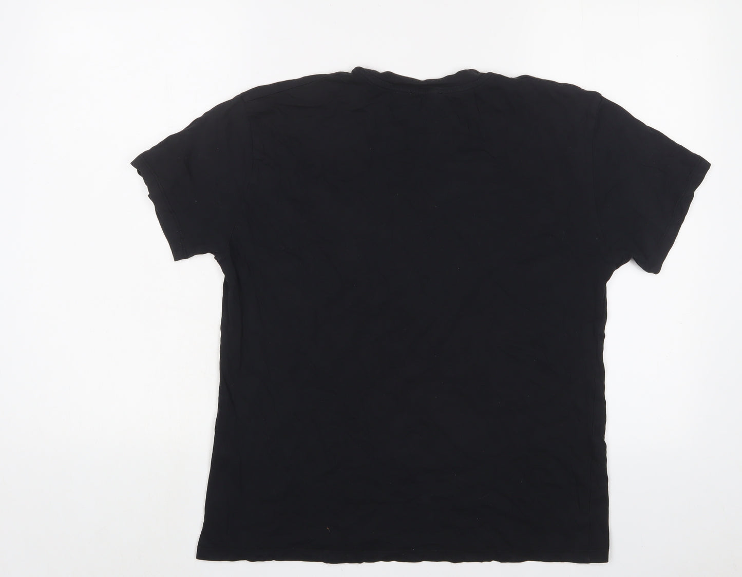 Topshop Womens Black Cotton Basic T-Shirt Size 8 Crew Neck - New York