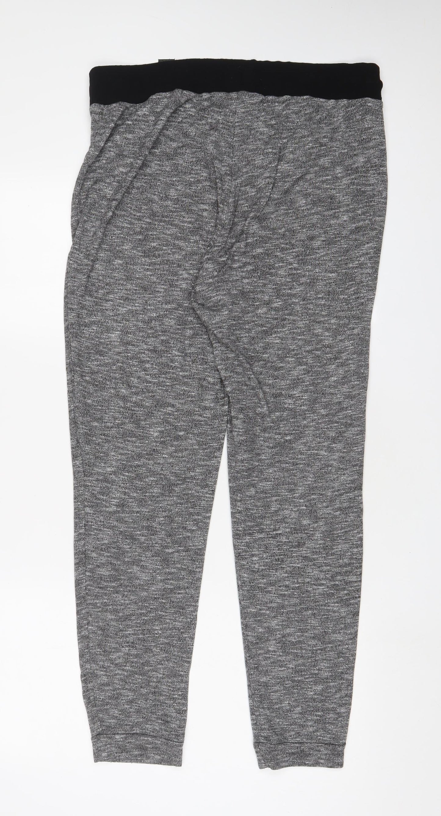 Marks and Spencer Womens Grey Polyester Trousers Size 14 L31 in Regular