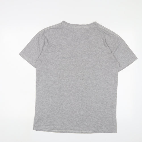 Cotton On Mens Grey Cotton T-Shirt Size S Crew Neck - NYC Los Angeles Tokyo