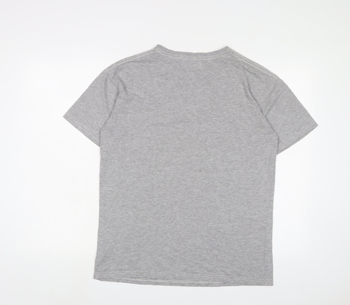 Cotton On Mens Grey Cotton T-Shirt Size S Crew Neck - NYC Los Angeles Tokyo