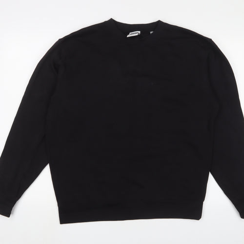 Russell Mens Black Cotton Pullover Sweatshirt Size M