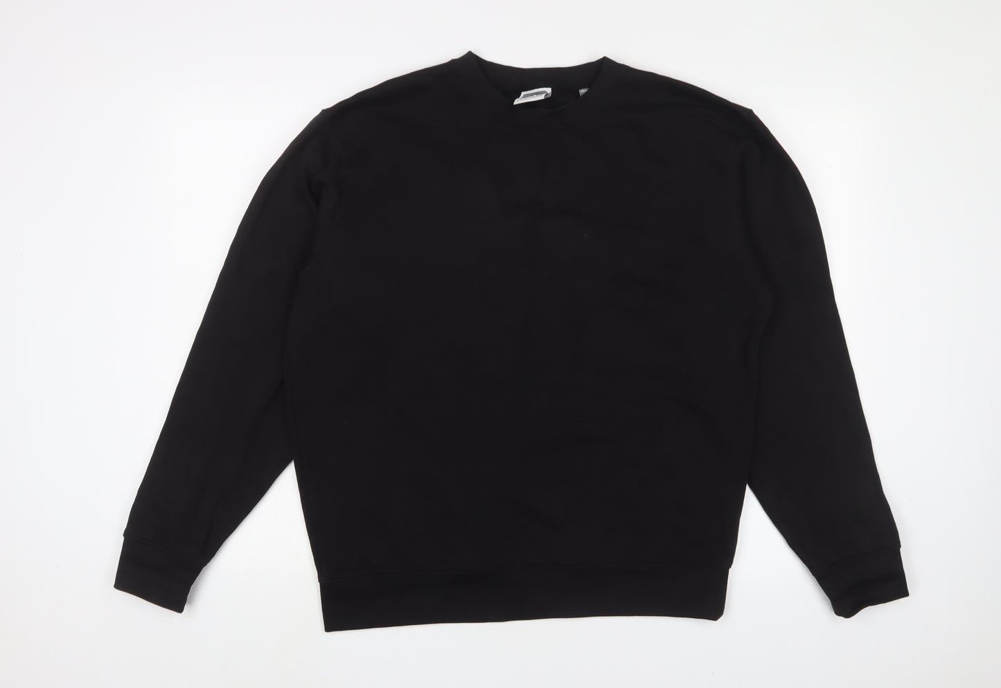 Russell Mens Black Cotton Pullover Sweatshirt Size M