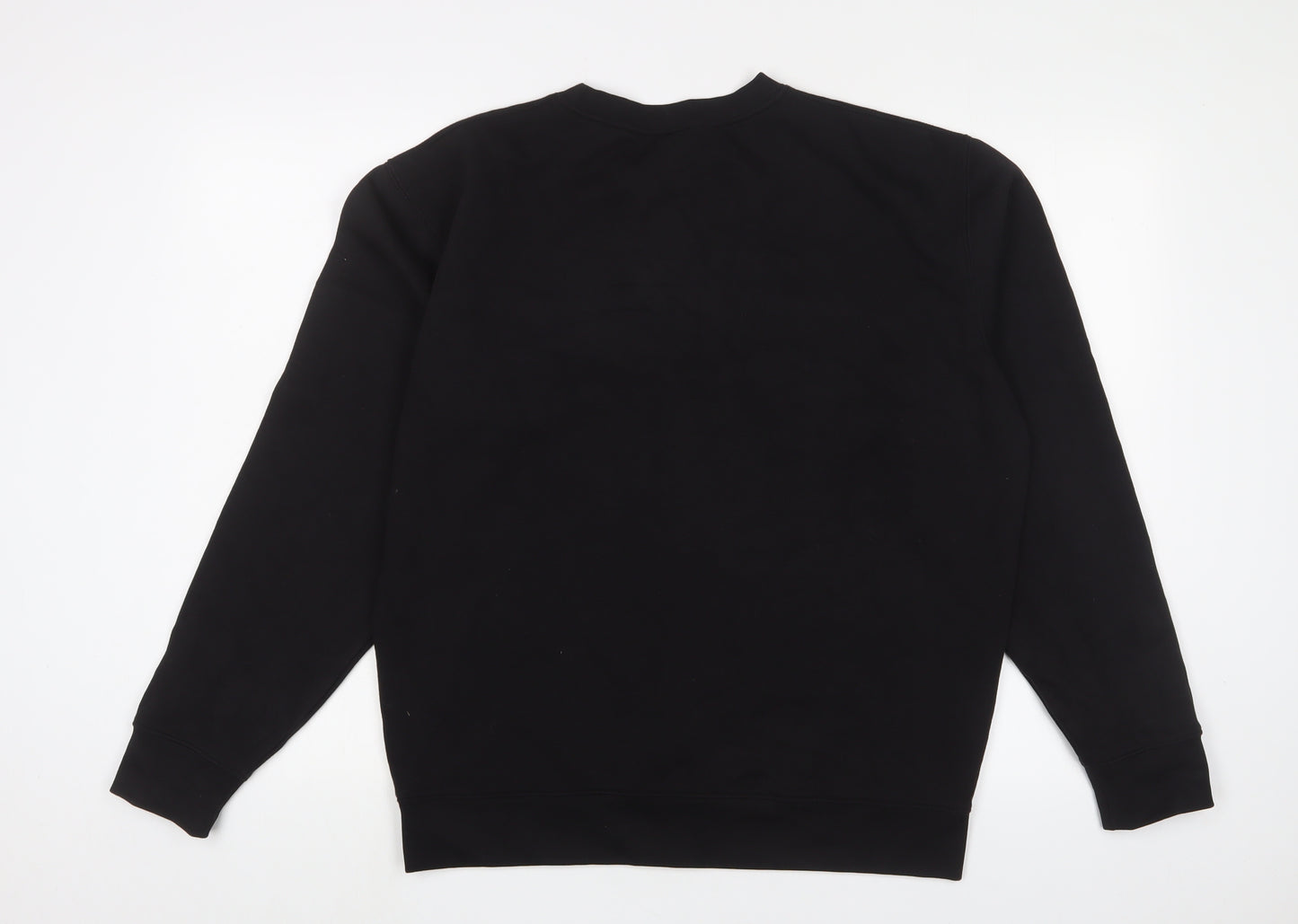 Russell Mens Black Cotton Pullover Sweatshirt Size M