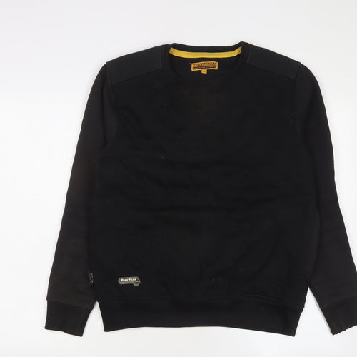 Workwear Mens Black Cotton Pullover Sweatshirt Size S