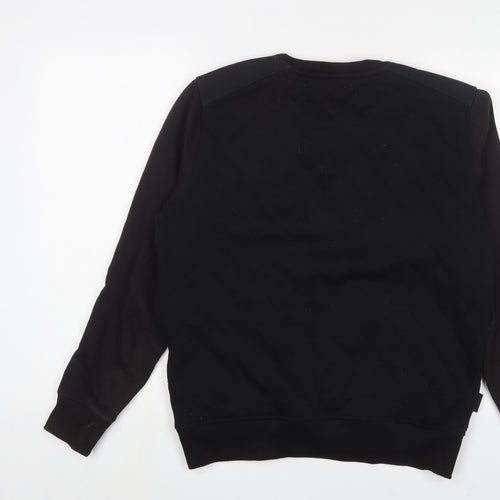 Workwear Mens Black Cotton Pullover Sweatshirt Size S