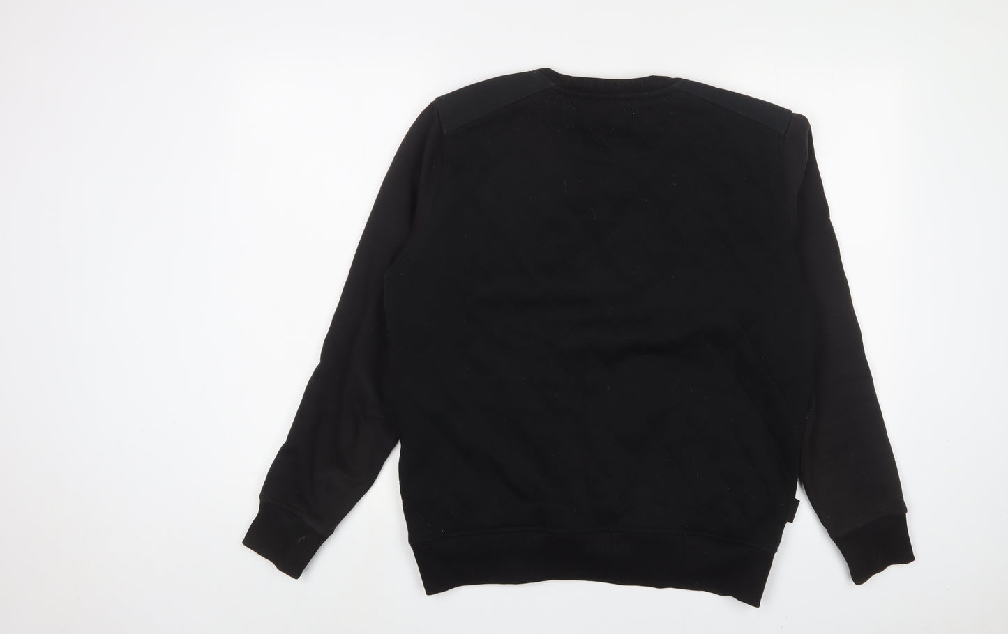 Workwear Mens Black Cotton Pullover Sweatshirt Size S