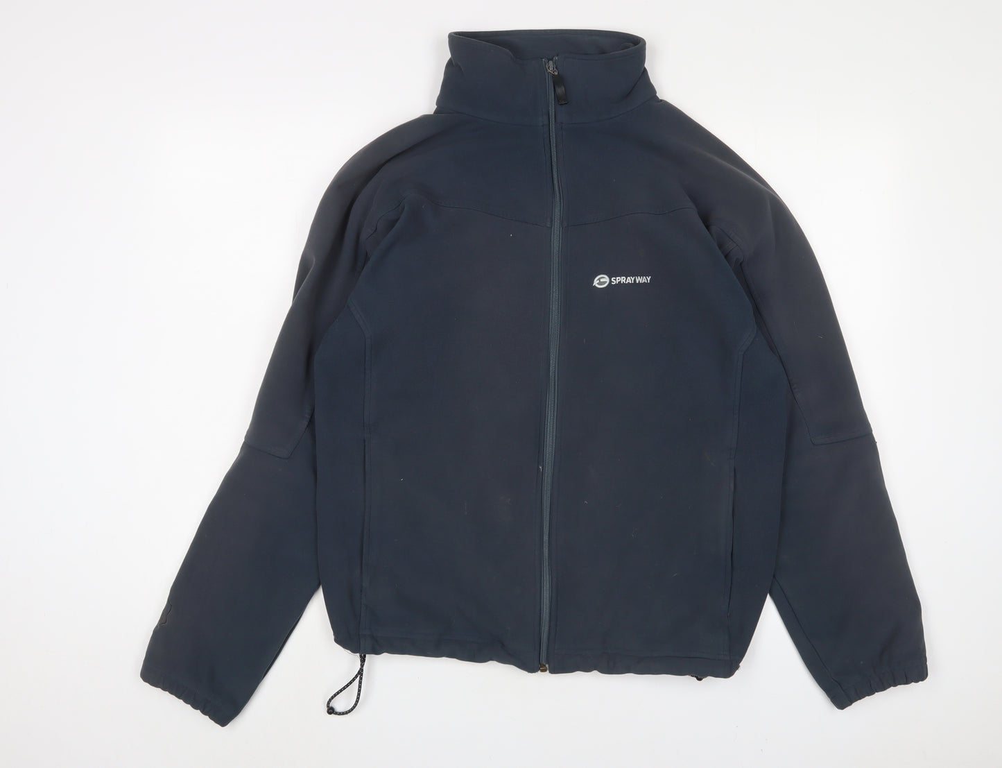 Sprayway Mens Blue Jacket Size L Zip - Logo, Embroidered