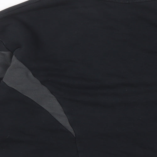 Nike Boys Black Cotton Pullover Sweatshirt Size 13-14 Years Pullover - Logo, Embroidered