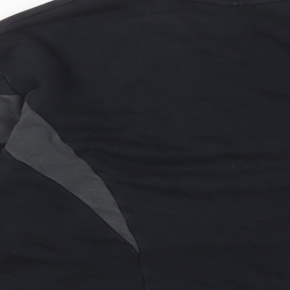 Nike Boys Black Cotton Pullover Sweatshirt Size 13-14 Years Pullover - Logo, Embroidered