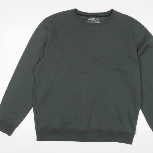 Kenneth Cole Mens Green Cotton Pullover Sweatshirt Size XL - Logo