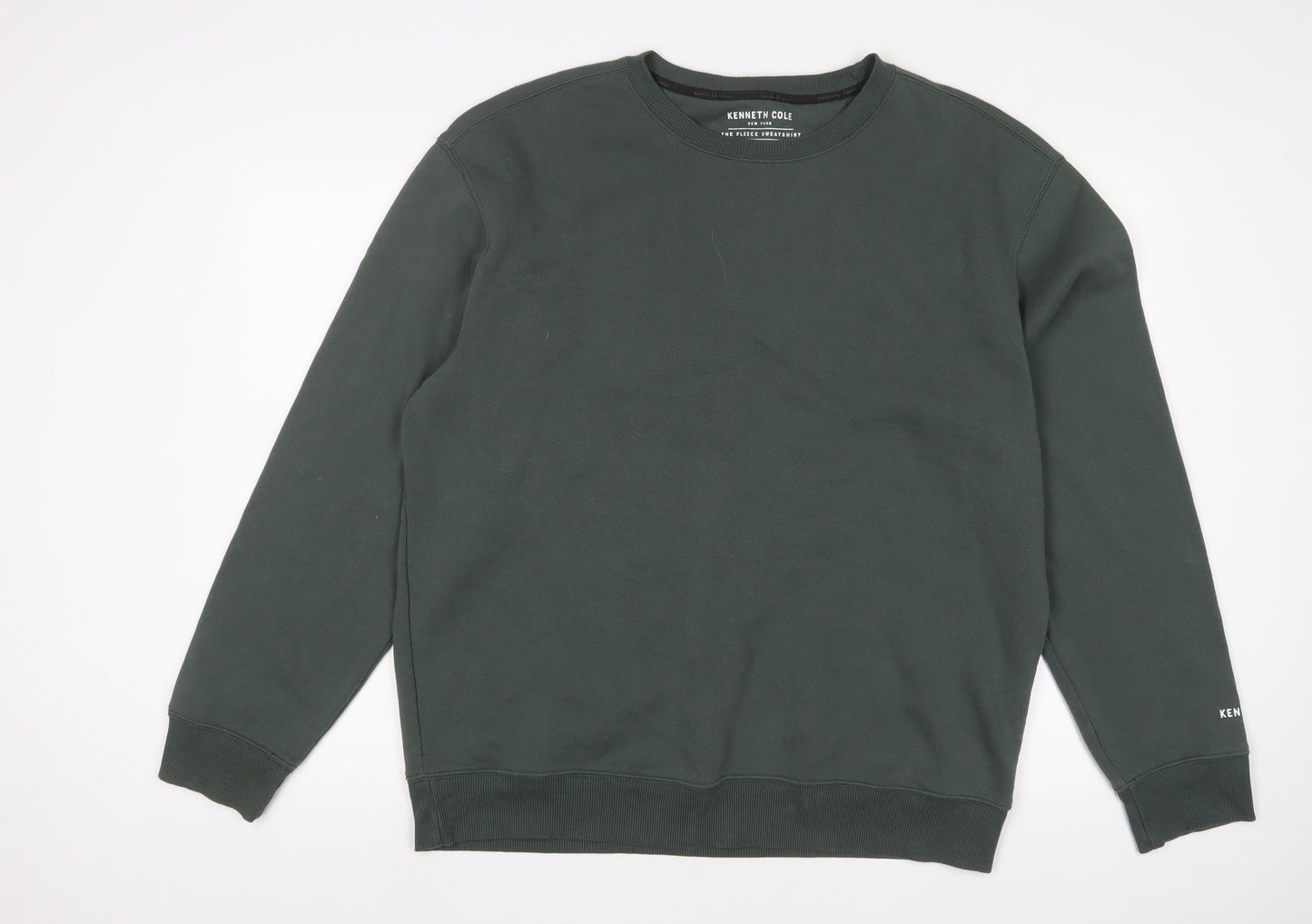 Kenneth Cole Mens Green Cotton Pullover Sweatshirt Size XL - Logo