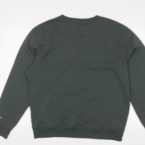 Kenneth Cole Mens Green Cotton Pullover Sweatshirt Size XL - Logo