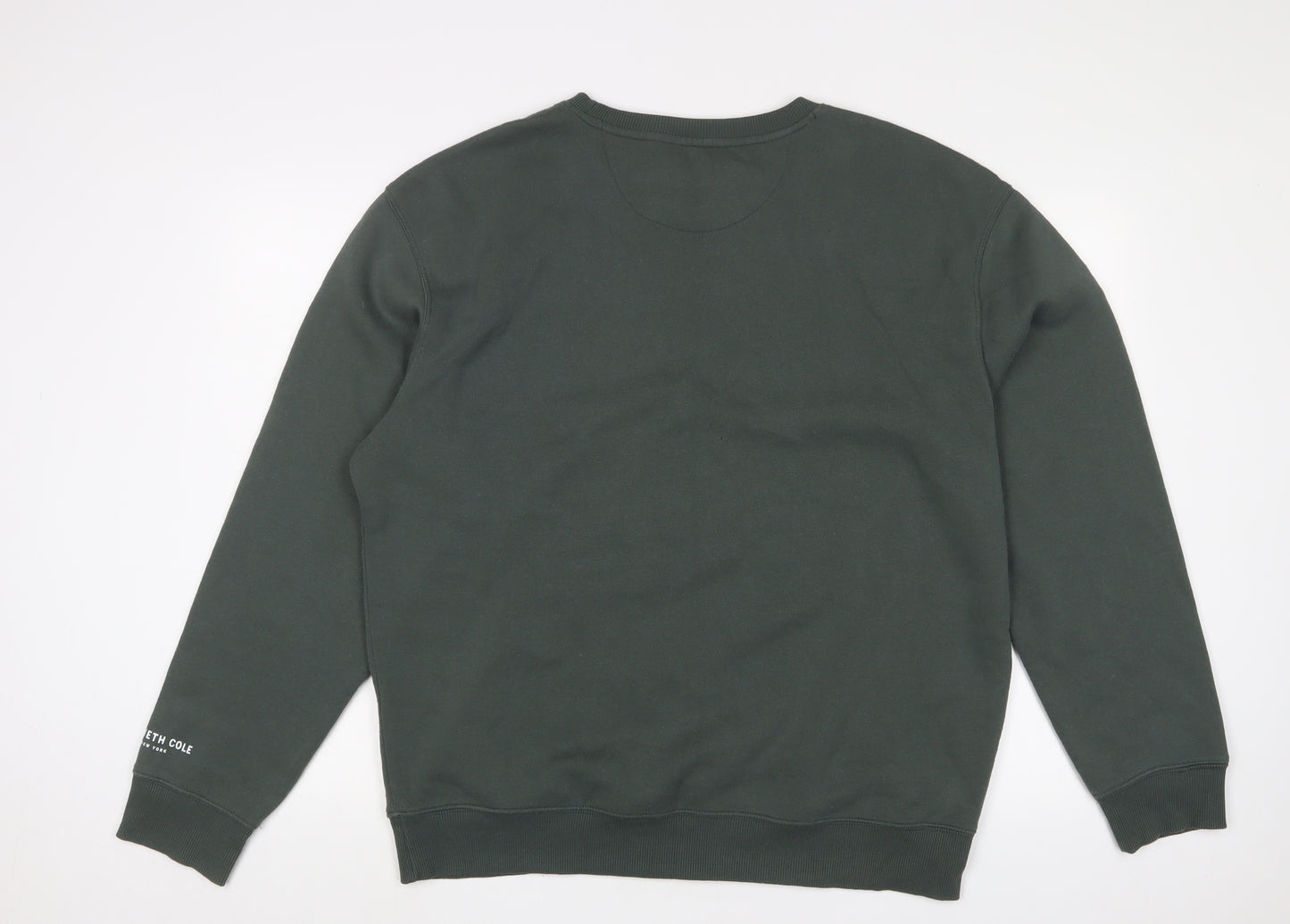 Kenneth Cole Mens Green Cotton Pullover Sweatshirt Size XL - Logo