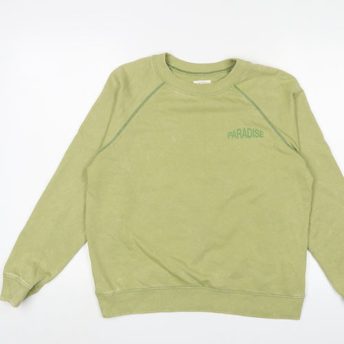 Billabong Womens Green Cotton Pullover Sweatshirt Size S Pullover - Paradise