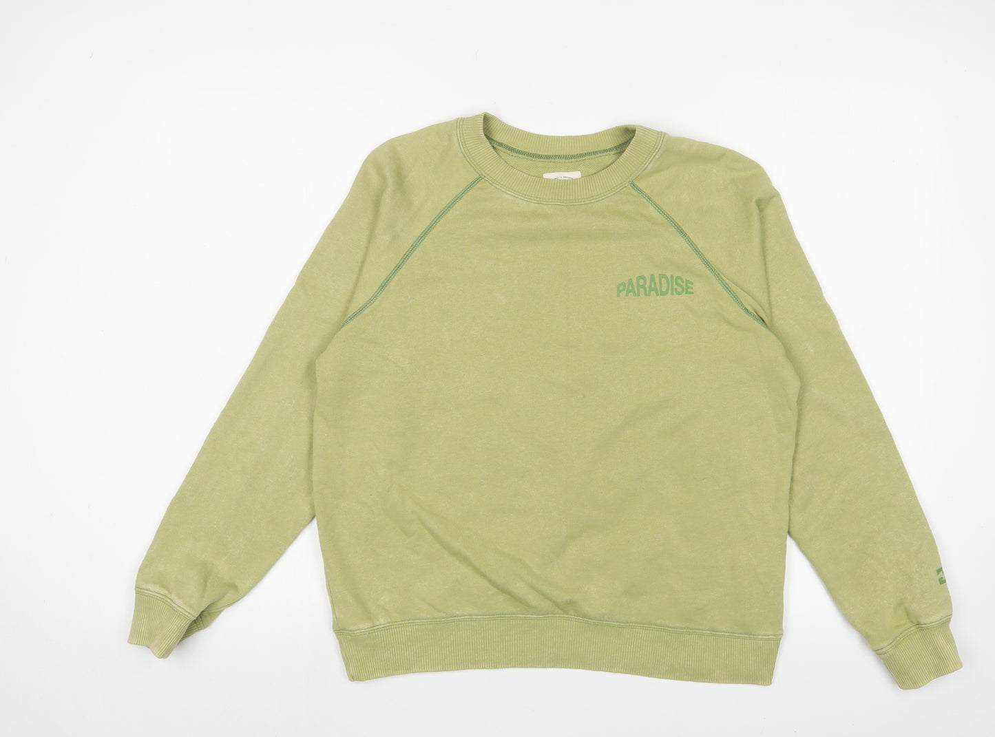 Billabong Womens Green Cotton Pullover Sweatshirt Size S Pullover - Paradise