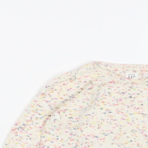 Gap Girls Multicoloured Geometric Cotton Pullover Jumper Size 12-18 Months Button