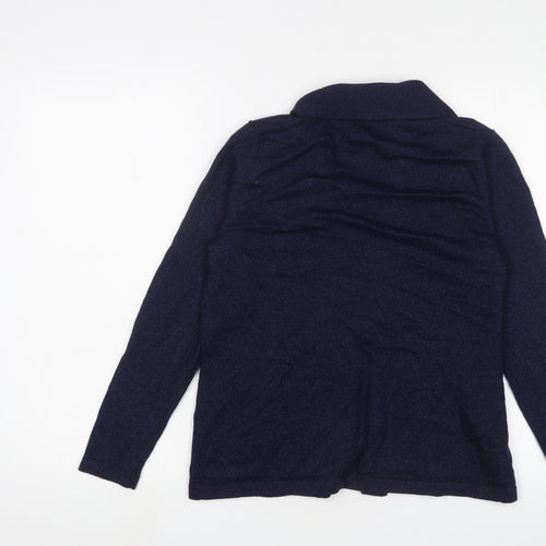 Viyella Womens Blue V-Neck Wool Cardigan Jumper Size M - Open