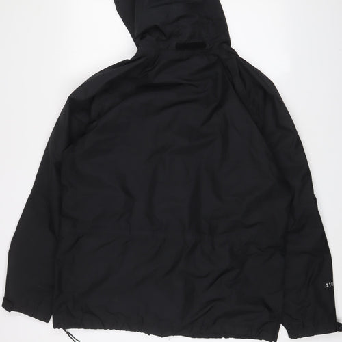 Peter Storm Mens Black Rain Coat Coat Size L Zip - Logo, Embroidered