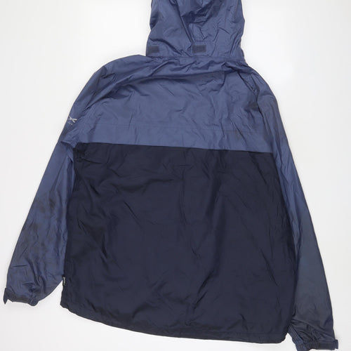 Regatta Mens Blue Rain Coat Coat Size L Zip - Logo