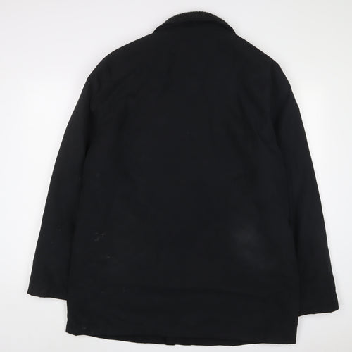 Paul Berman Mens Black Jacket Coat Size L Zip