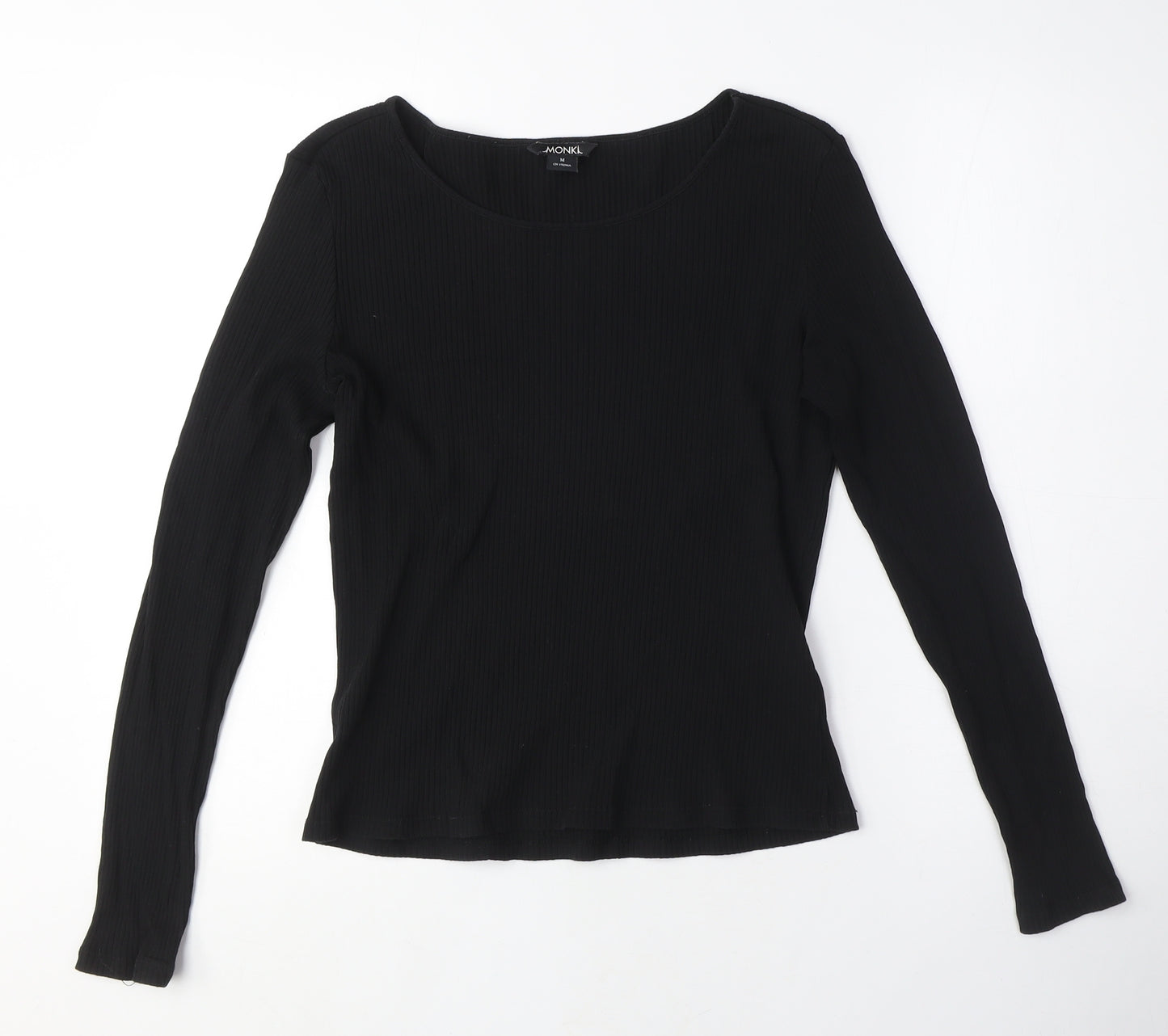 Monki Women's Black Long Sleeve Basic T-Shirt