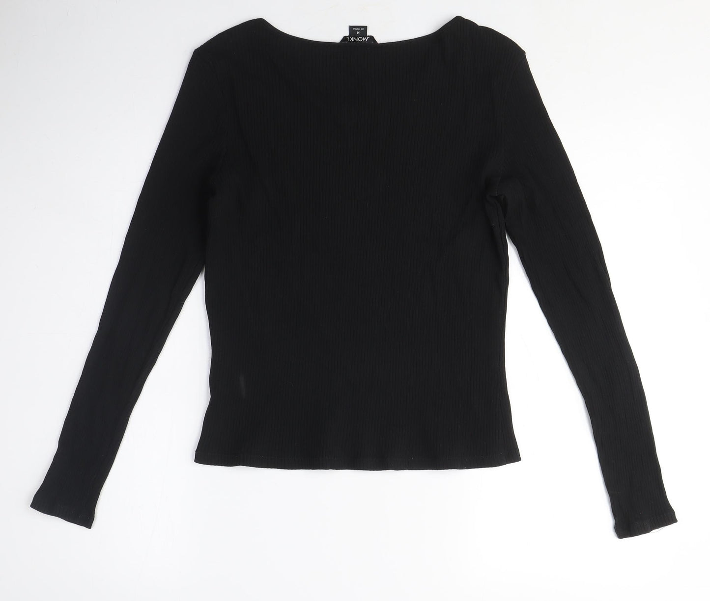 Monki Women's Black Long Sleeve Basic T-Shirt